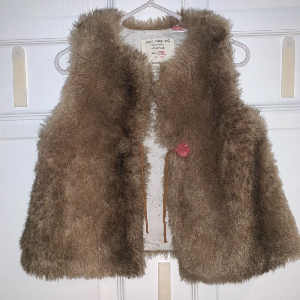 Zara faux fur vest